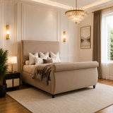 Salvatore Plain Sleigh Bed Frame