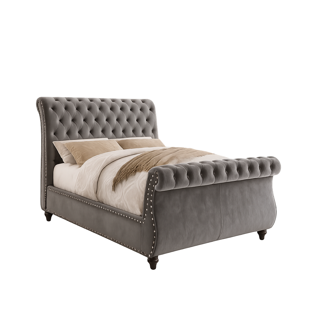 Kelly Swan Sleigh Bed Frame