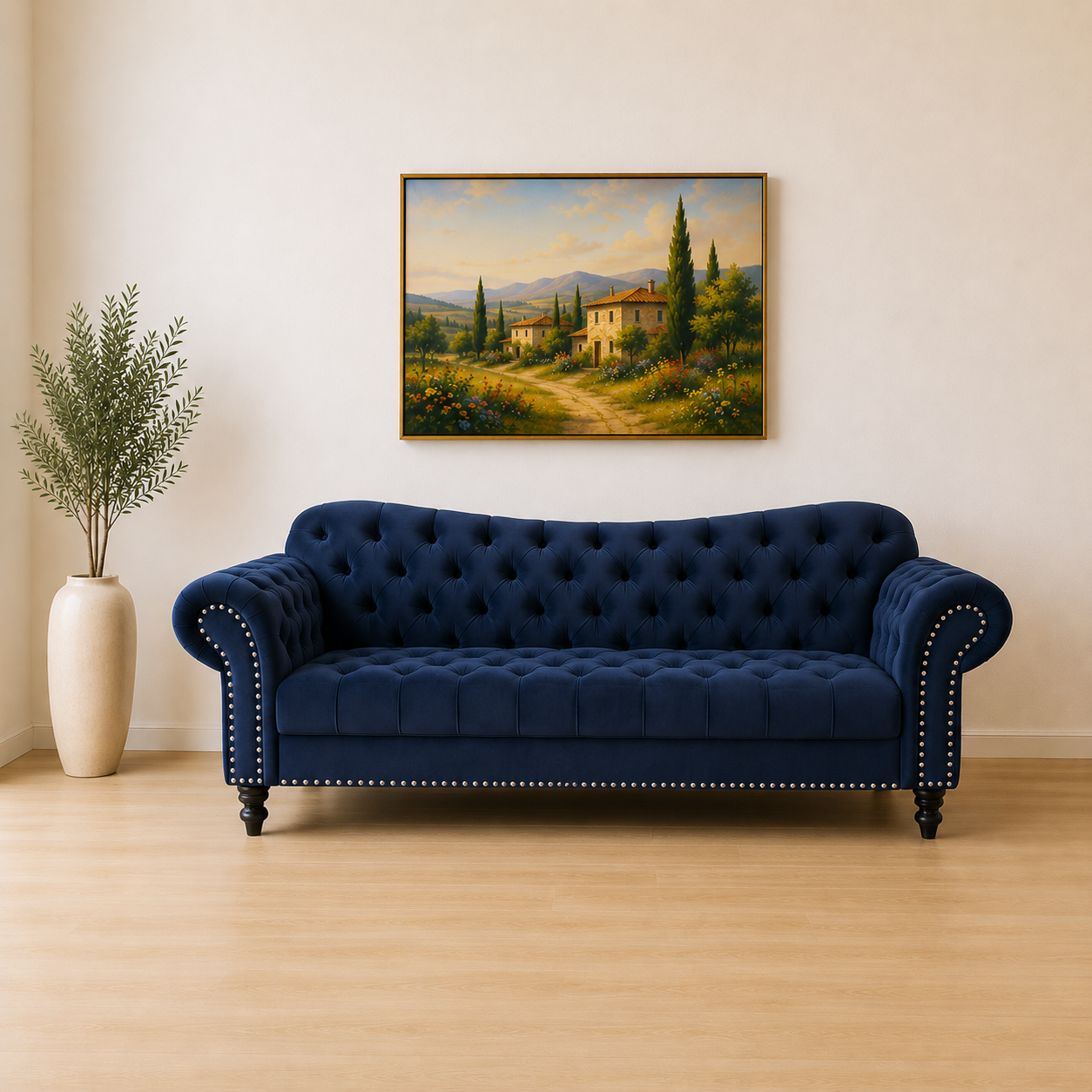Italian Chesterfield 3 Seater Sofa