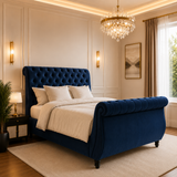Panama Swan Sleigh Bed Frame