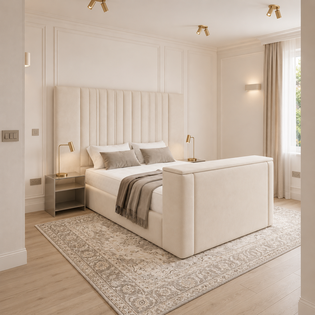 Simba TV Bed Frame With Wide Headboard